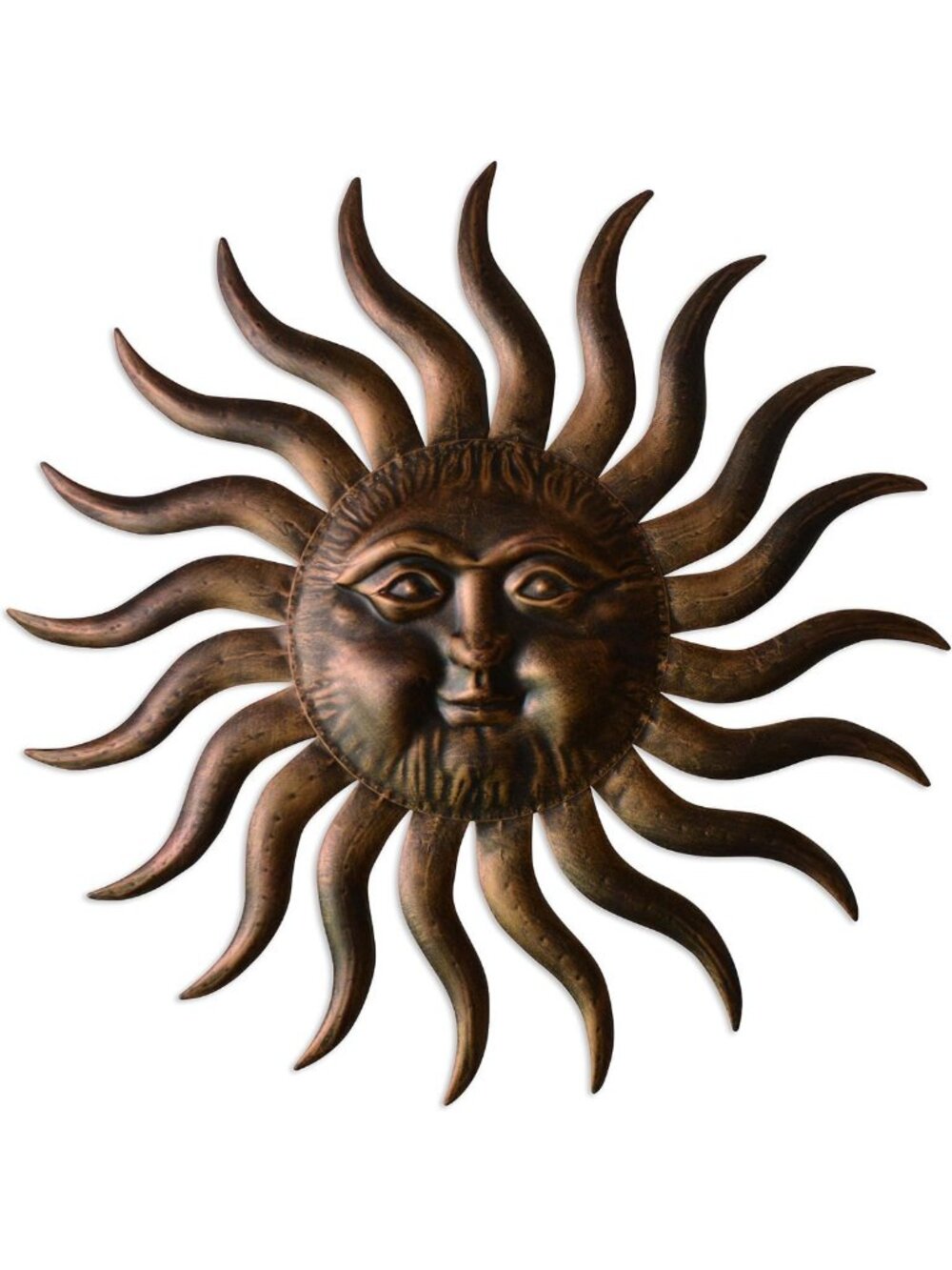 Large 25-Inch Metal Sun Wall Art - Comfy Outdoor Decor for Garden & Patio